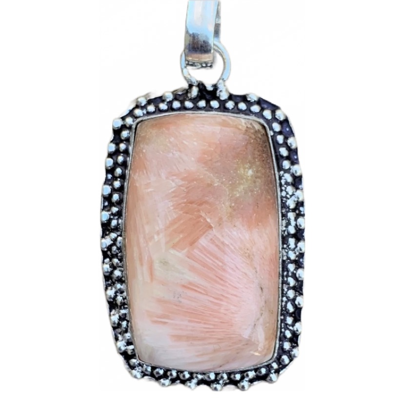 Scolecite Pendant, Free Ss Chain With Offer